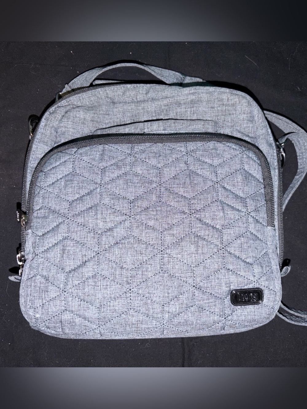 lug Light Gray Quilted Crossbody Bag